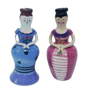Candle Holders 6 In Flick Olika Westland Annie and Alice Figures Vase